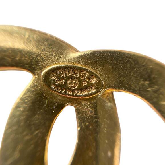 CHANEL Vintage Gold Logo Necklace